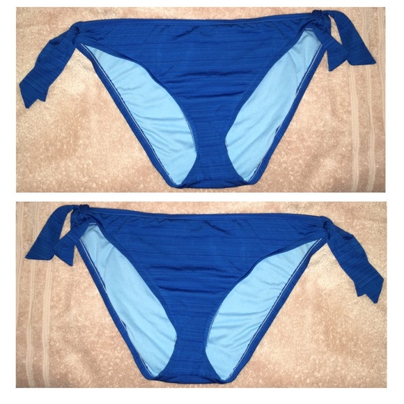 Mossimo Mock Tie Side Mid Rise Cute Bikini Bottoms - Picture 2 of 3